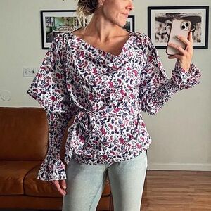 Vivienne Westwood pink and Blue Floral Top size 40 or small